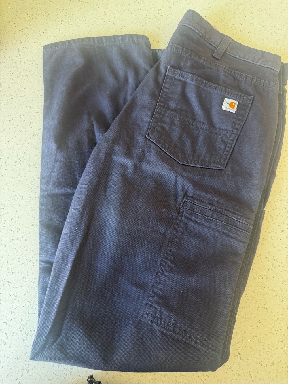 Carhartt Men's Dark Navy Straight-Leg Cargo Pants